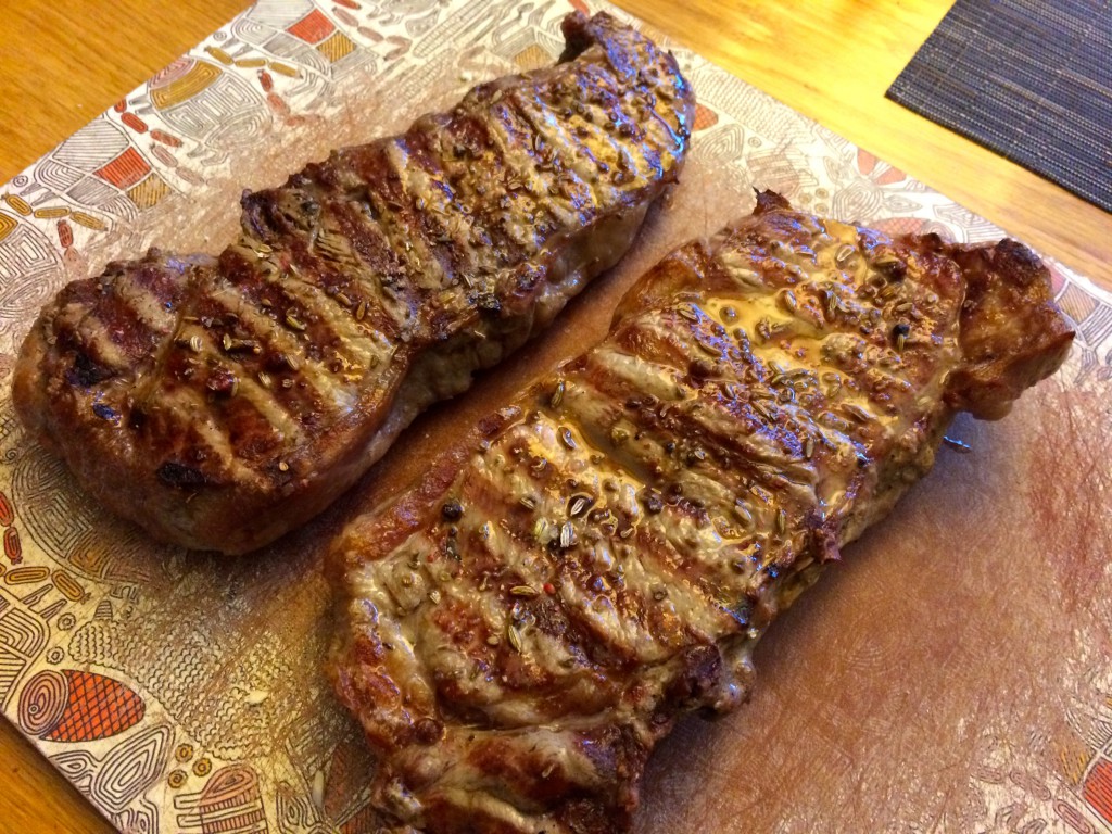 Rumpsteaks mit Fenchel-Roter-Pfeffer und Anis Marinade